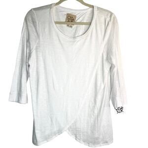 Chaser White 3/4 Sleeve  NWT Top M